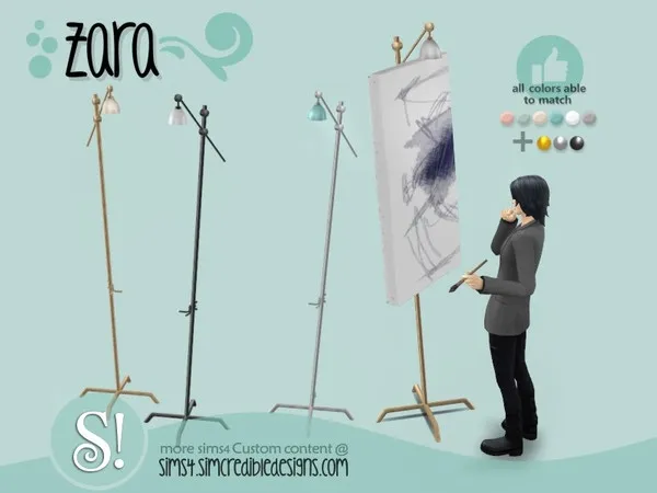Zara easel - The Sims 4 Custom Content
