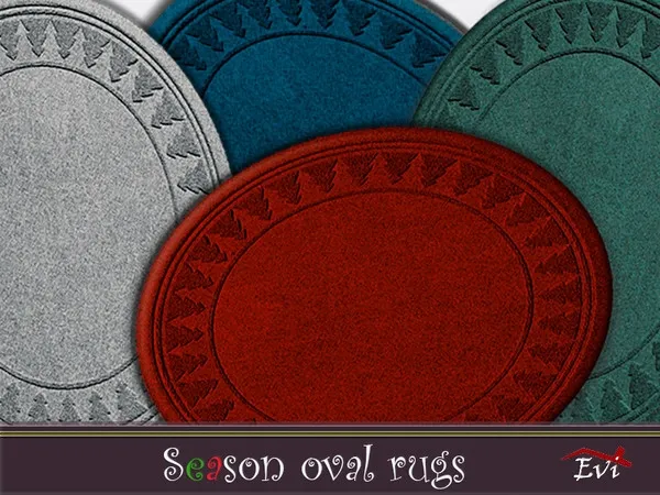 Alpha Season Oval rugs - The Sims 4 Custom Content