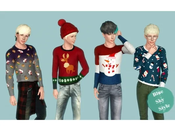 Christmas knit - The Sims 3 Custom Content
