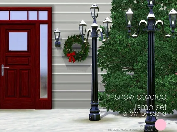 Snow Covered Lamp Set - The Sims 3 Custom Content