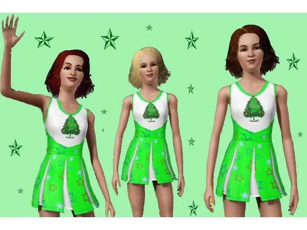 Cheerleader (xmas) - The Sims 3 Custom Content