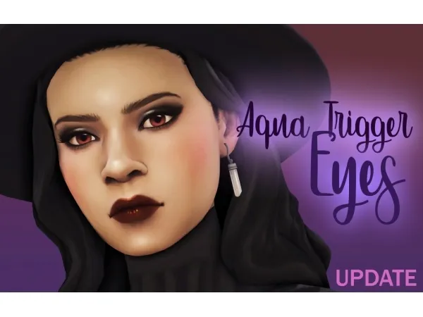 Alpha Aqua Trigger Eyes Updated For Spellcasters - The Sims 4 Custom Content