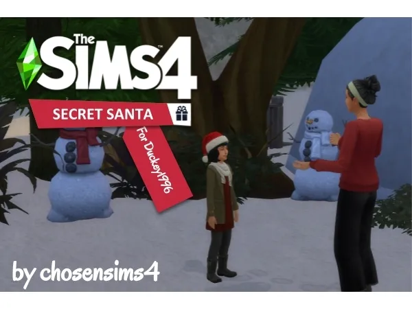 Alpha Santa Hat Conversion Sandy the Snowman - The Sims 4 Custom Content