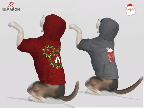 Maxis Match Hoodie for small dogs Xmas Cats Dogss Needed - The Sims 4 Custom Content