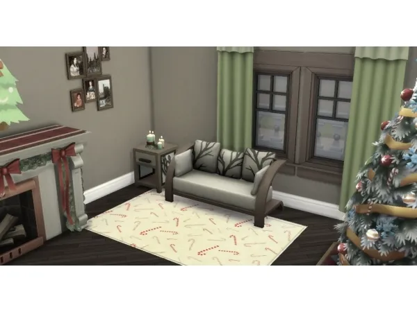 Alpha Christmas Rug - The Sims 4 Custom Content