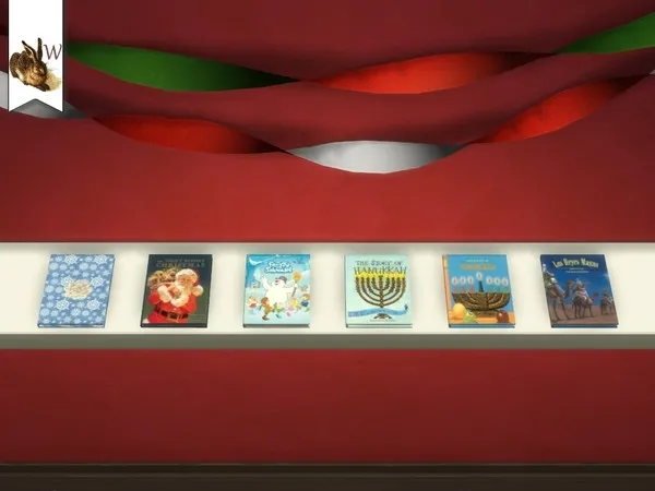 Alpha Holiday Children's Books - The Sims 4 Custom Content