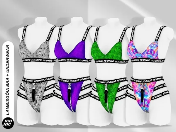 Alpha ICONIC Lambisgóia (Bra Underwear) - The Sims 4 Custom Content