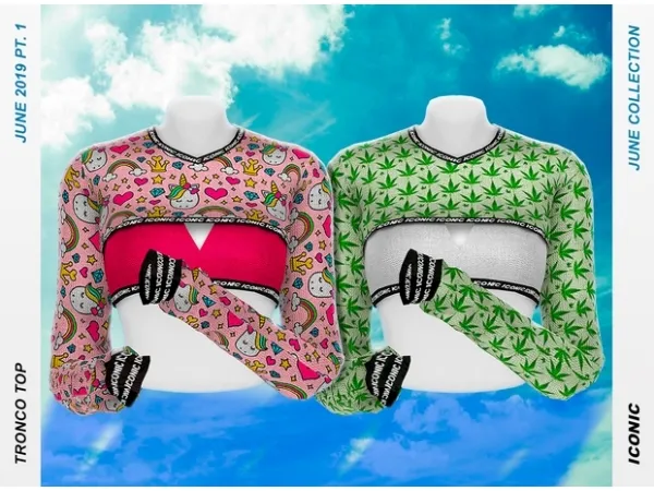 Alpha ICONIC Tronco (Top) by iconic - The Sims 4 Custom Content