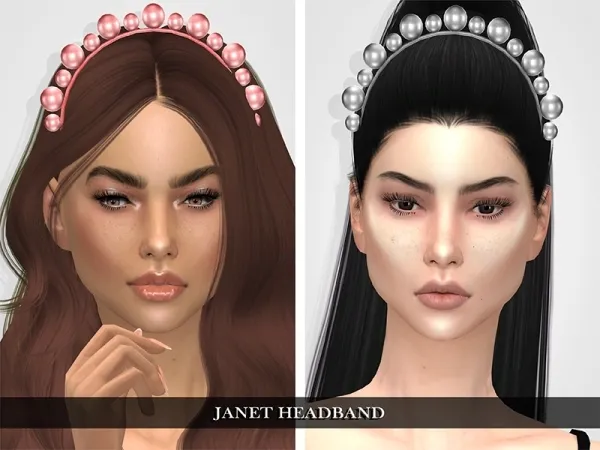 Alpha Janet Headband - The Sims 4 Custom Content