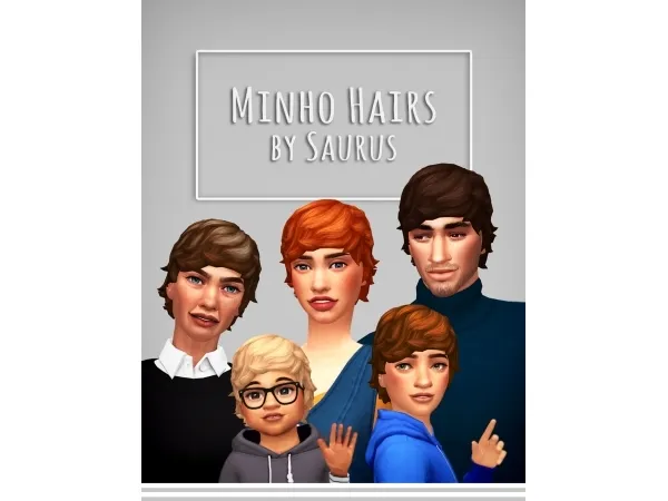 Maxis Match Minho Hairs for all ages - The Sims 4 Custom Content