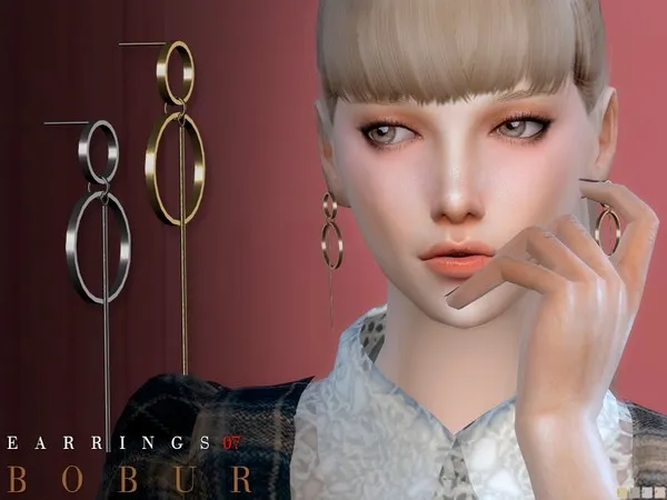 Alpha Bobur Earrings 07 - The Sims 4 Custom Content