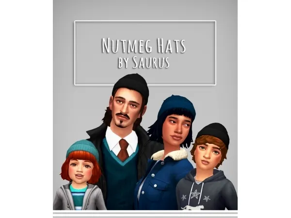 Maxis Match Nutmeg Hats All Ages - The Sims 4 Custom Content