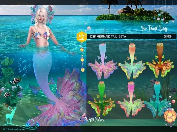 Alpha DSF MERMAID TAIL BETA 2 - The Sims 4 Custom Content