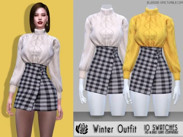 Alpha Winter Outfit BR sims by bluerose-sims - The Sims 4 Custom Content
