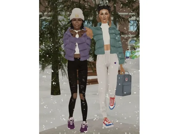 Puffer jacket by Dreamgirl for TS2 by aklira - The Sims 2 Custom Content