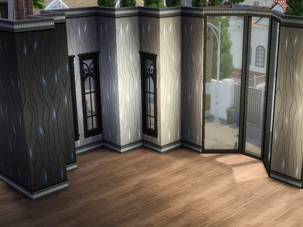 Alpha Futuristic Metal Walls - The Sims 4 Custom Content