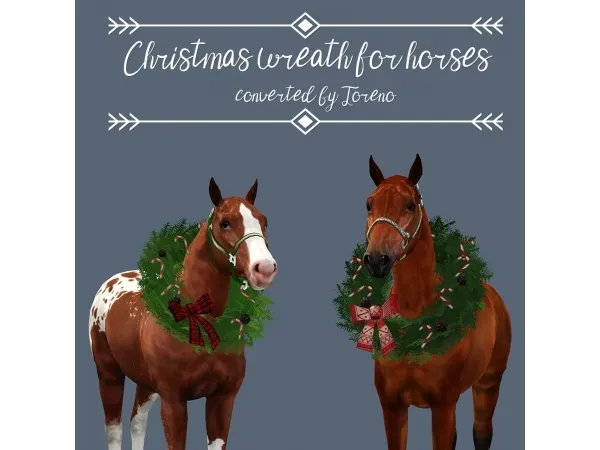 Christmas wreath for horses - The Sims 3 Custom Content