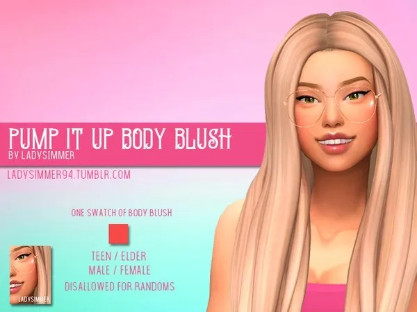 Alpha Pump It Up Body Blush - The Sims 4 Custom Content