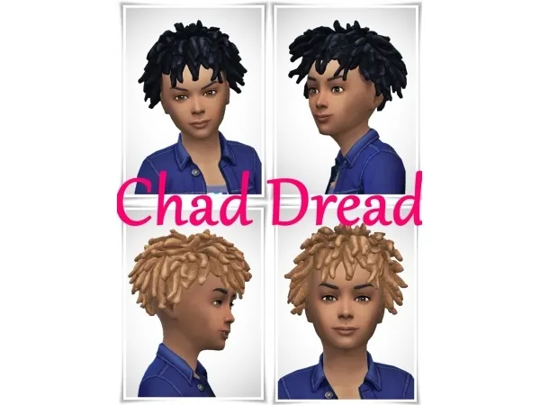 Maxis Match Chad Dreads kids version - The Sims 4 Custom Content