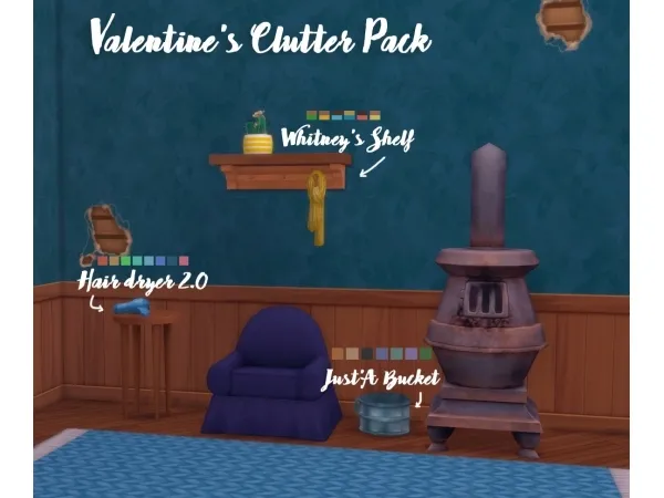 Maxis Match Valentine's Clutter Pack - The Sims 4 Custom Content