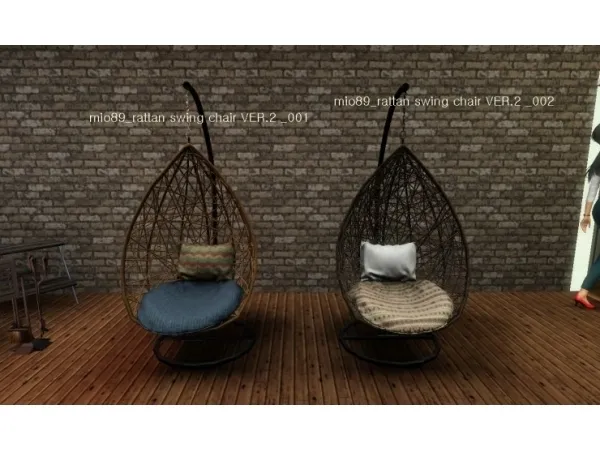 rattan swing chair Ver2 by simsfinds - The Sims 3 Custom Content