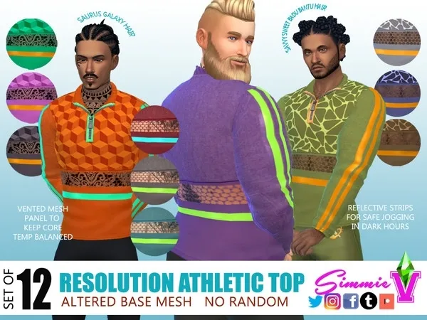 Alpha SimmieV Resolution Athletic Top by thesimsresource - The Sims 4 Custom Content