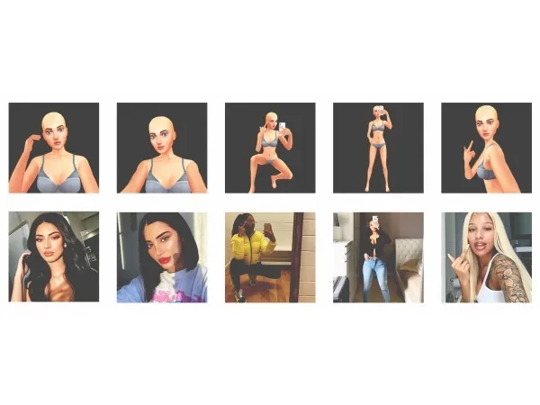 Alpha Selfie Pack by MelanatednPixels - The Sims 4 Custom Content