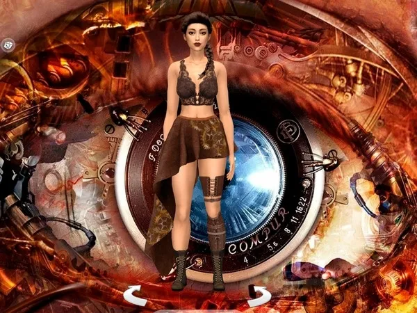 Steampunk CAS Background 03 - The Sims 4 Custom Content