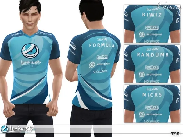 Alpha Luminosity Gaming Jersey - The Sims 4 Custom Content