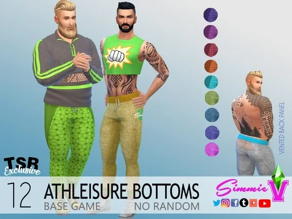 Alpha SimmieV Athleisure Bottoms v1 by thesimsresource - The Sims 4 Custom Content