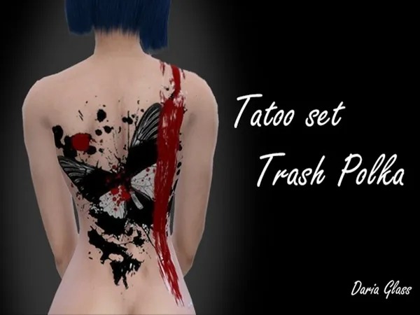 Mix TatooSet TrashPolka - The Sims 4 Custom Content