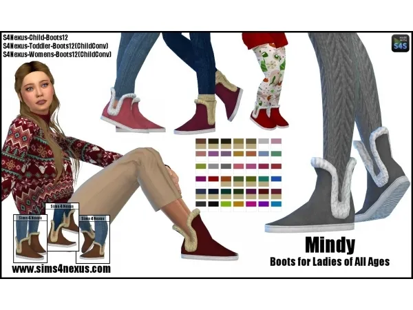 Maxis Match Mindy Boots for Ladies of All Ages - The Sims 4 Custom Content