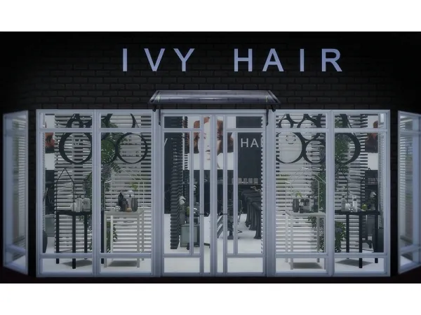 Alpha Ivy Hair Hair salon - The Sims 4 Custom Content