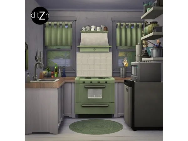 Alpha Stove without backguard - The Sims 4 Custom Content