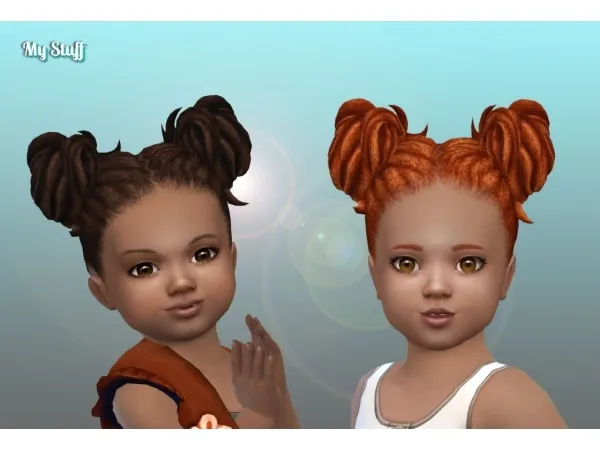 Maxis Match Buns Dreads for Toddlers by simsfinds - The Sims 4 Custom Content
