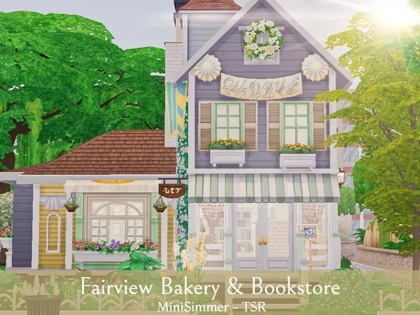 Maxis Match Fairview BakeryBookstore - The Sims 4 Custom Content