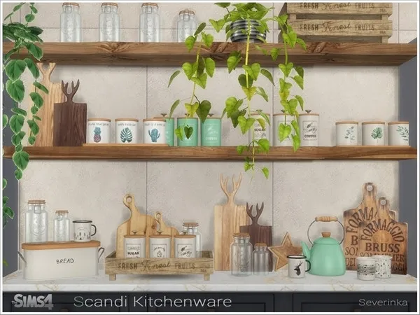 Alpha Scandi Kitchenware by thesimsresource - The Sims 4 Custom Content
