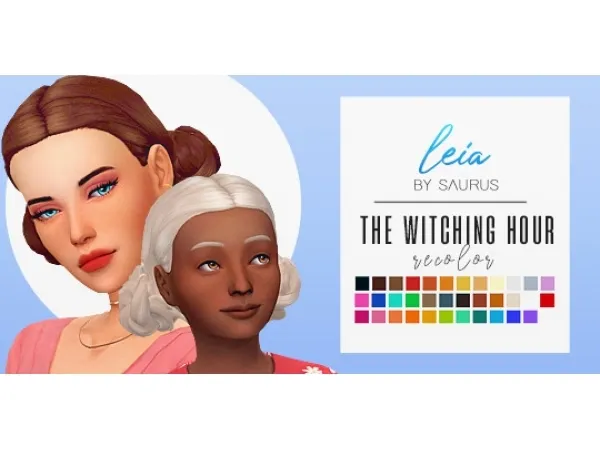 Maxis Match all saurus winterfest collection 2019s hairs recolored in twh colors - The Sims 4 Custom Content