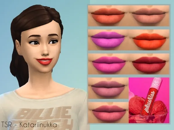 Alpha Plushies Matte Sorbet Lipsticks - The Sims 4 Custom Content