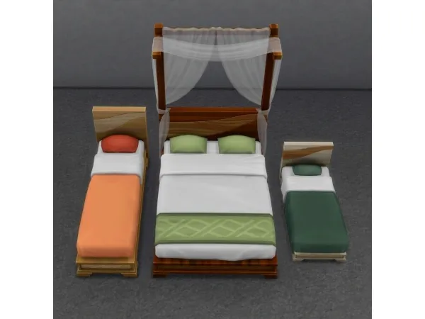 Maxis Match an Do Canopy Drift Away Bed Set - The Sims 4 Custom Content