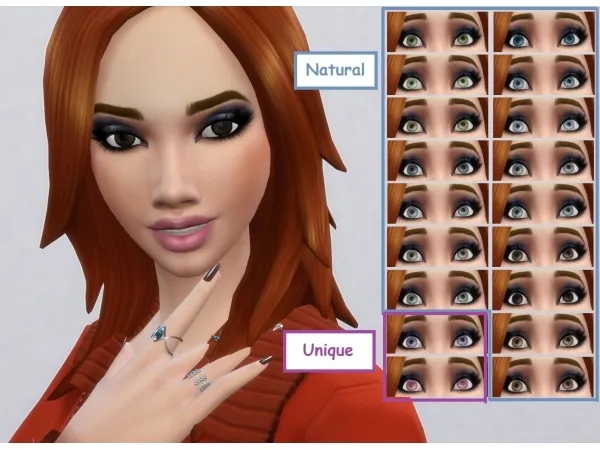 Alpha Sparkly Natural Colored Eyes Human Mermaid Spellcaster or Vampire by Serpentia - The Sims 4 Custom Content
