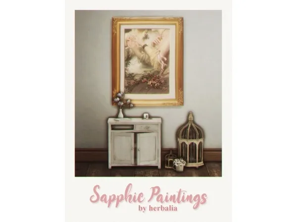 Alpha Sapphic Paintings - The Sims 4 Custom Content