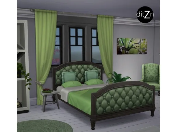 Maxis Match Plain Curtains with middle piece - The Sims 4 Custom Content