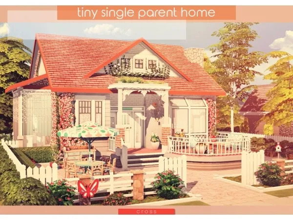 Maxis Match Tiny Single Parent Home - The Sims 4 Custom Content