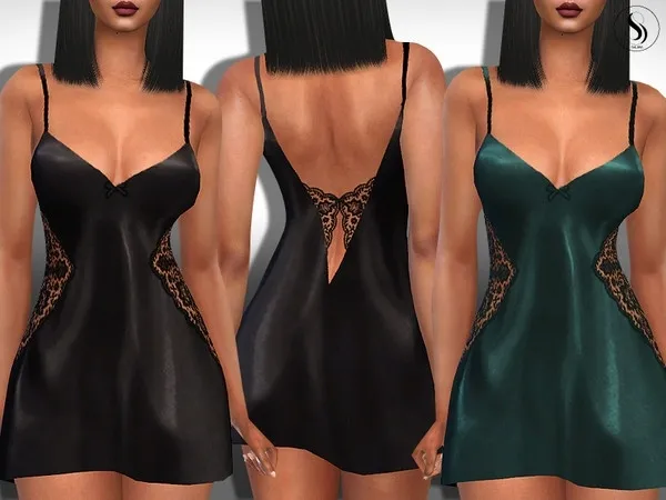 Maxis Match Female Full Silk Lace Sleeping Gowns - The Sims 4 Custom Content