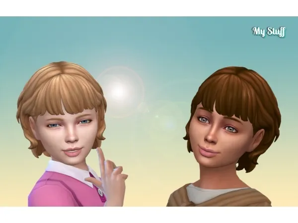 Maxis Match Kylie Hairstyle for Girls - The Sims 4 Custom Content