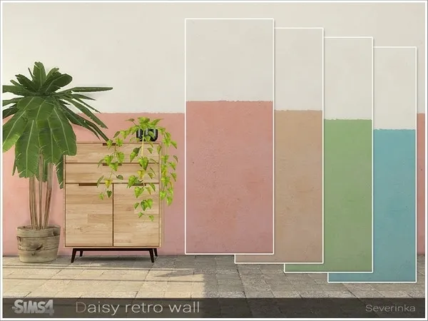 Alpha Daisy wall by thesimsresource - The Sims 4 Custom Content