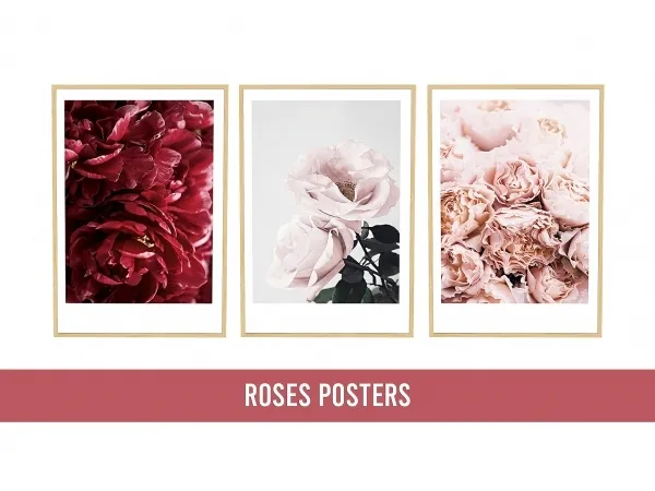 Maxis Match Roses Posters - The Sims 4 Custom Content