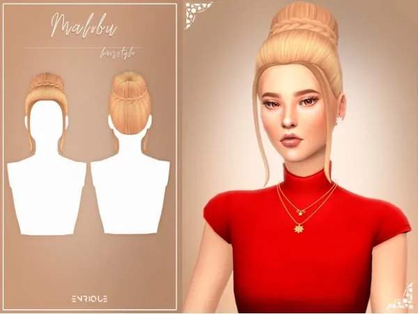 Maxis Match [EnriqueS4] Malibu Hairstyle by simsfinds - The Sims 4 Custom Content