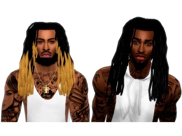 Alpha Mark Dreads - The Sims 4 Custom Content